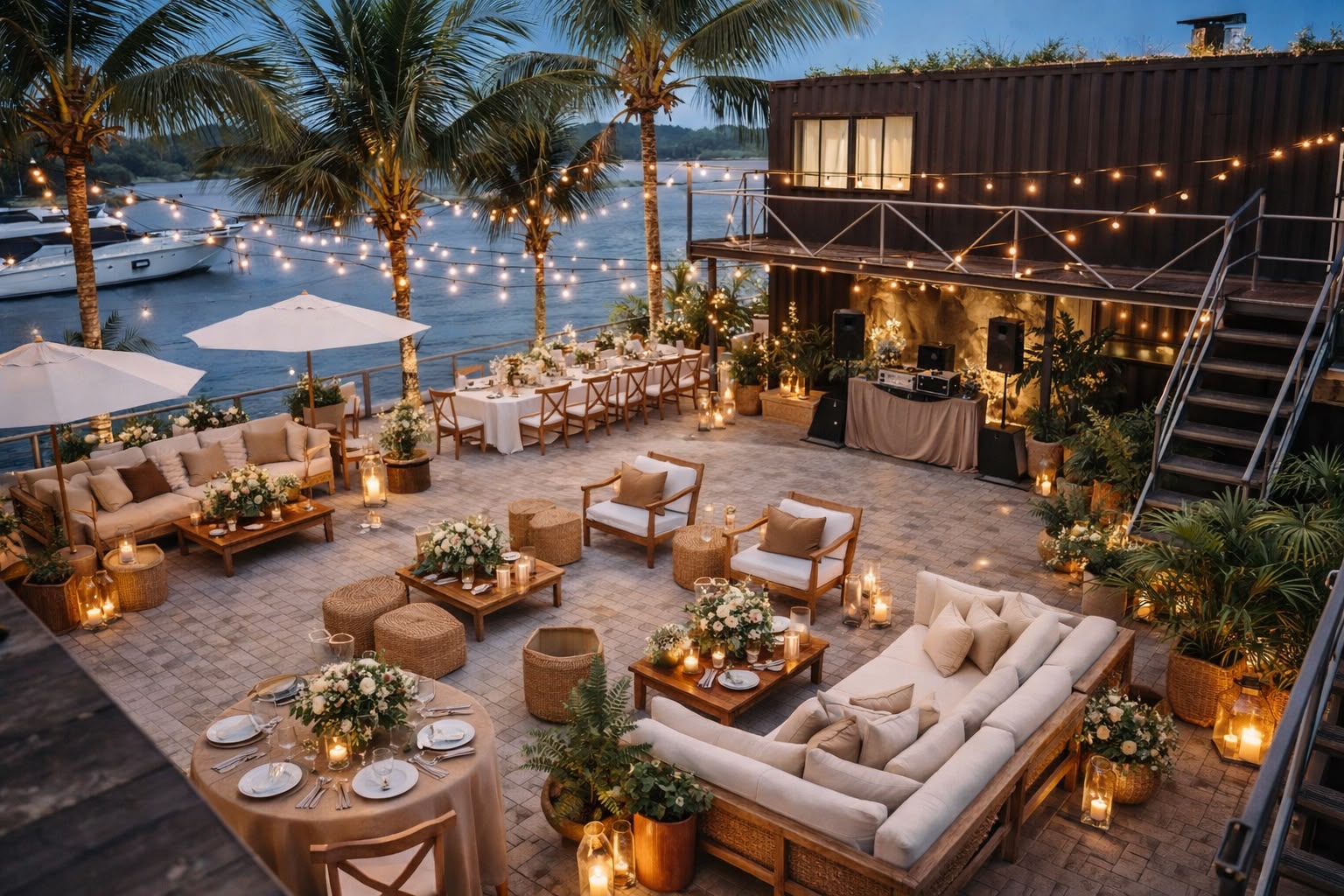 Lounge à beira-mar do Pier Club